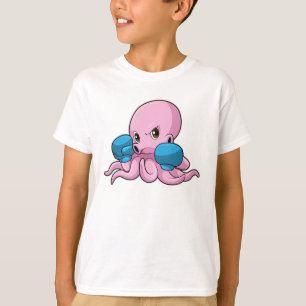 T-shirt Octopus en boîte avec gants de boxe