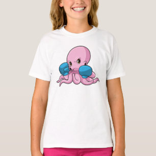 T-shirt Octopus en boîte avec gants de boxe
