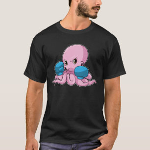 T-shirt Octopus en boîte avec gants de boxe