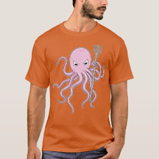 T-shirt Octopus en tant qu'assistant avec Trident