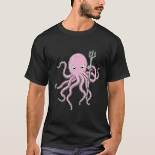 T-shirt Octopus en tant qu'assistant avec Trident