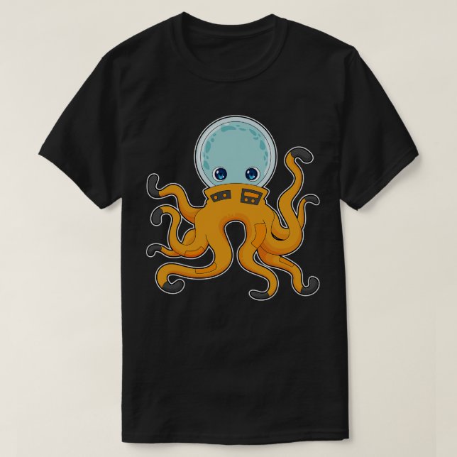 T-shirt Octopus Espace astronaute (Design devant)