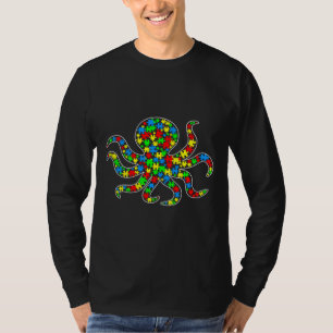 T-shirt Octopus Funny Puzzle Animaux Sensibilisation sur l