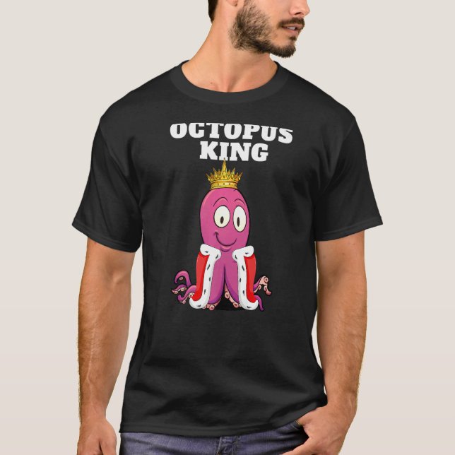 T-shirt Octopus King Boys Octopus Mens Octopus 1 (Devant)
