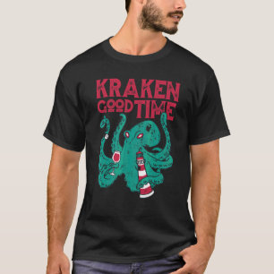 T-shirt Octopus Kraken Bon Moment Vin  