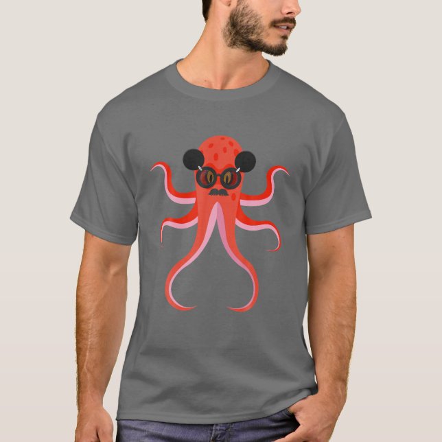 T-shirt Octopus Lunettes de soleil Surfer drôle (Devant)