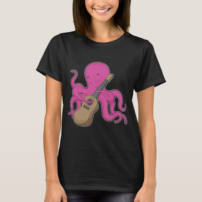 T-shirt Octopus Musician Guitare Music (Devant)