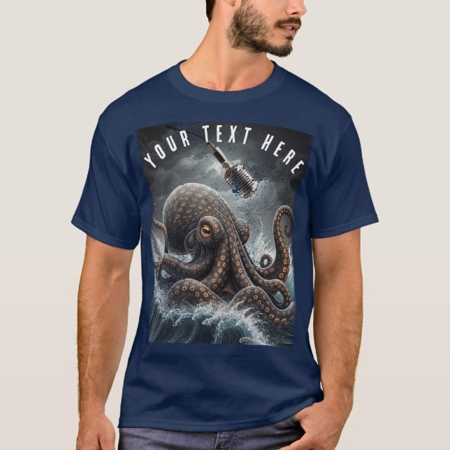 T-shirt Octopus Ocean Musician  (Devant)