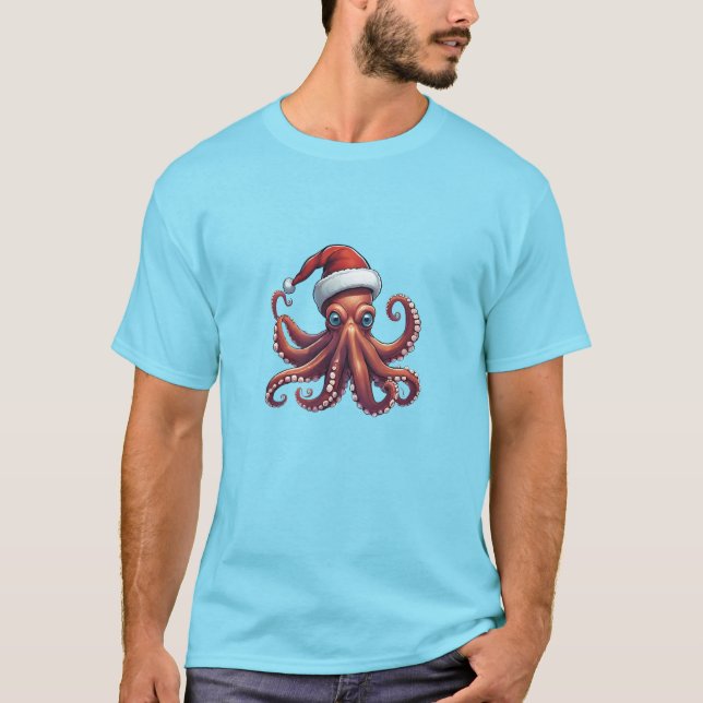 T-shirt Octopus Père Noël (Devant)