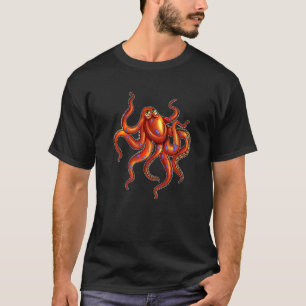 T-shirt Octopus Plongez Dans La Baignade Jusqu'À La Tenue 