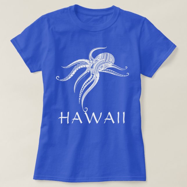 T-shirt OCTOPUS POLYNESIAN TRIBAL HAWAII Whats (Design devant)