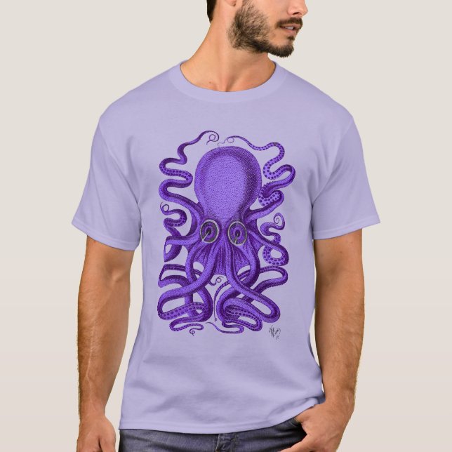T-shirt Octopus pourpre (Devant)