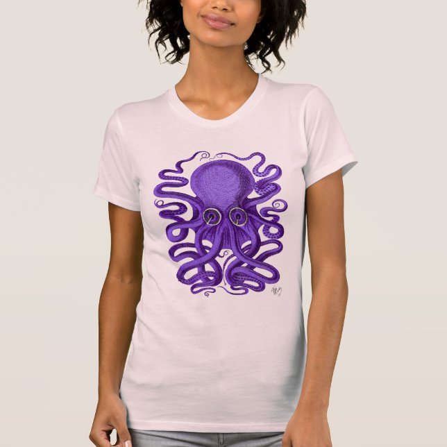 T-shirt Octopus pourpre (Devant)
