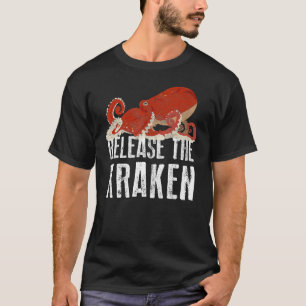 T-shirt Octopus Release Kraken Marine Animal Retro Sea Coo