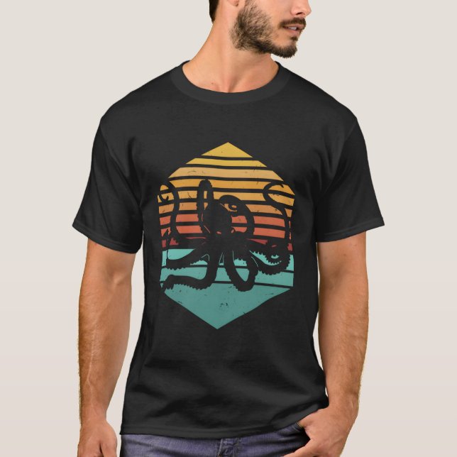 T-shirt Octopus rétro (Devant)