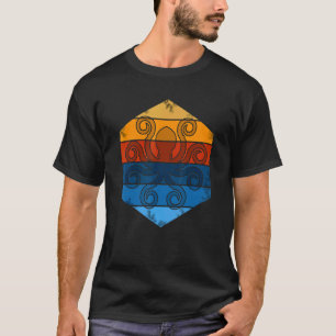 T-shirt Octopus Retro Vintage 60s les années 70 coucher du