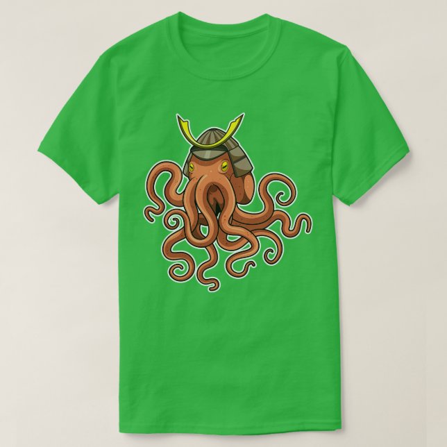 T-shirt Octopus Samurai Arts martiaux (Design devant)