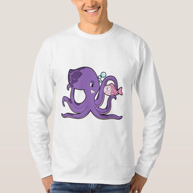 T-shirt Octopus with Fish (Devant)