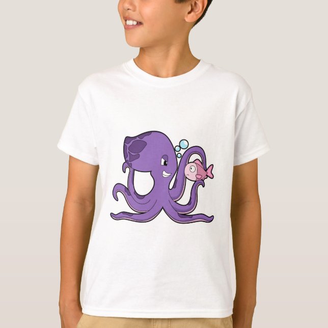 T-shirt Octopus with Fish (Devant)
