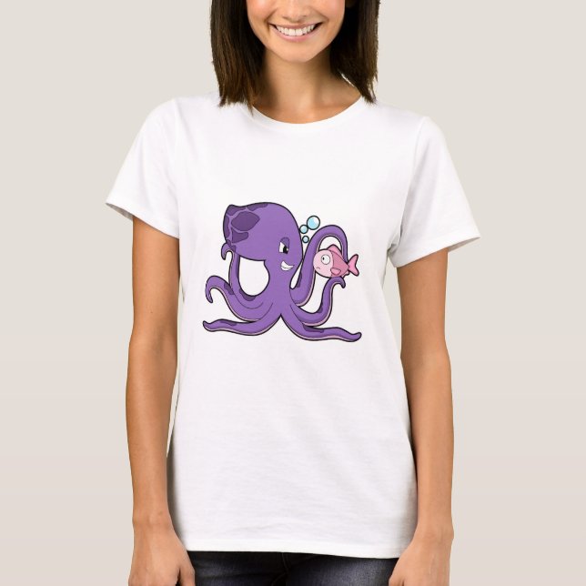 T-shirt Octopus with Fish (Devant)