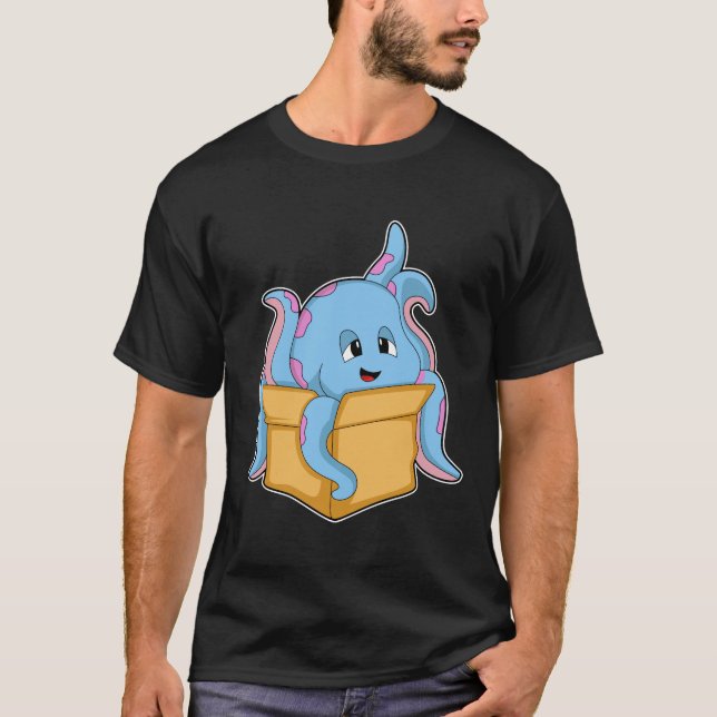 T-shirt Octopus with Packet. (Devant)