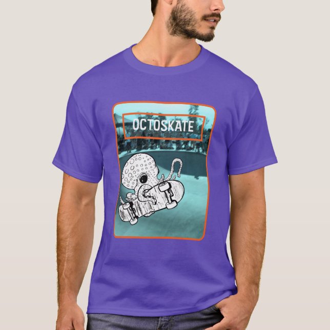 T-shirt Octoskate 2 Patinage Octopus (Devant)
