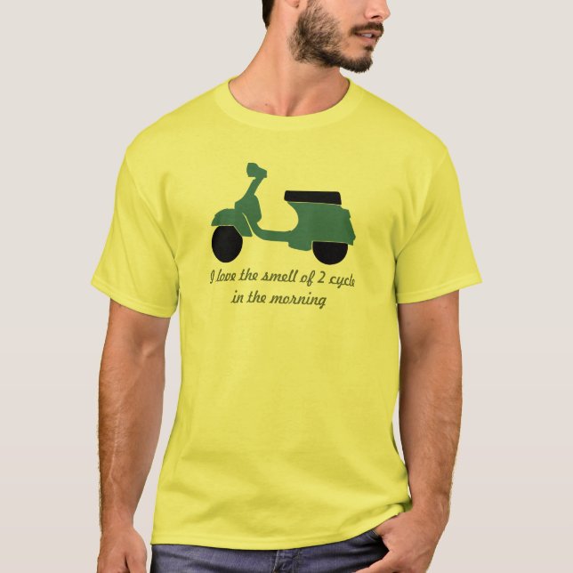 T-shirt odeur classique d'amour de scooter du cycle 2 (Devant)