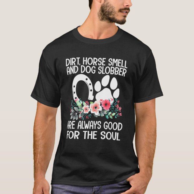 T-shirt Odeur de cheval de terre de fille de ferme bave de (Devant)
