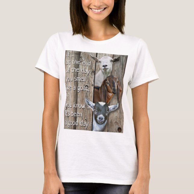 T-shirt Odeur mignonne comme une chèvre (Devant)