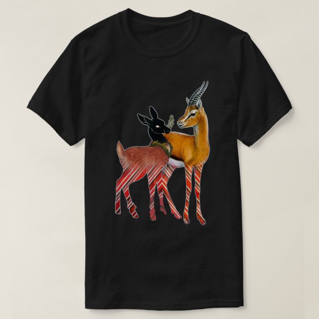 T-shirt Odeurs et curiosités de cerfs bizarres (Design devant)