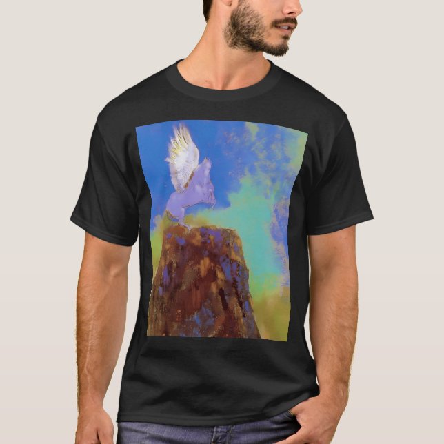 T-shirt Odilon Redon Pegasus Sur Un Bleu (Devant)