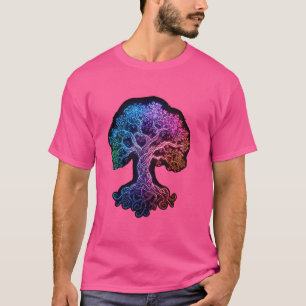 T-shirt Odin coloré Arbre de Vie Viking Valhalla Païen 2