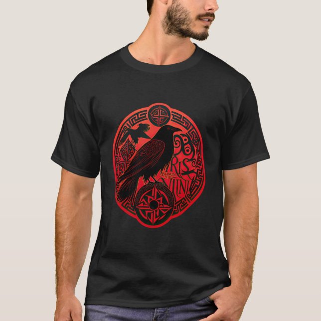 T-shirt Odin Ravens scandinave (Devant)