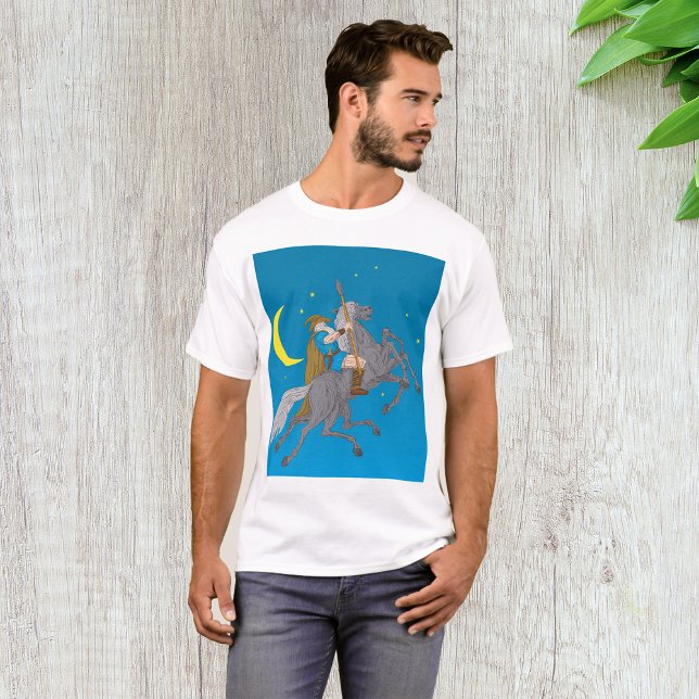 T-shirt Odin Riding Sleipnir Norse Mythologie Vive Dieu (Créateur téléchargé)