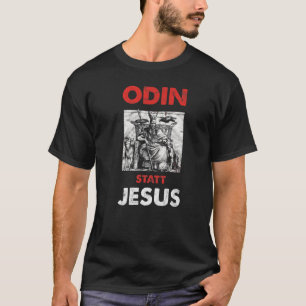 T-shirt Odin Statue Jesus Viking Vintage Odhin Wotan Thor 