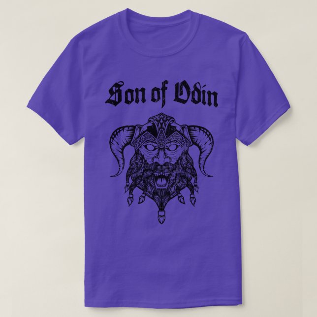 T-shirt Odins Son Viking Warrior Nordmann Bart (Design devant)