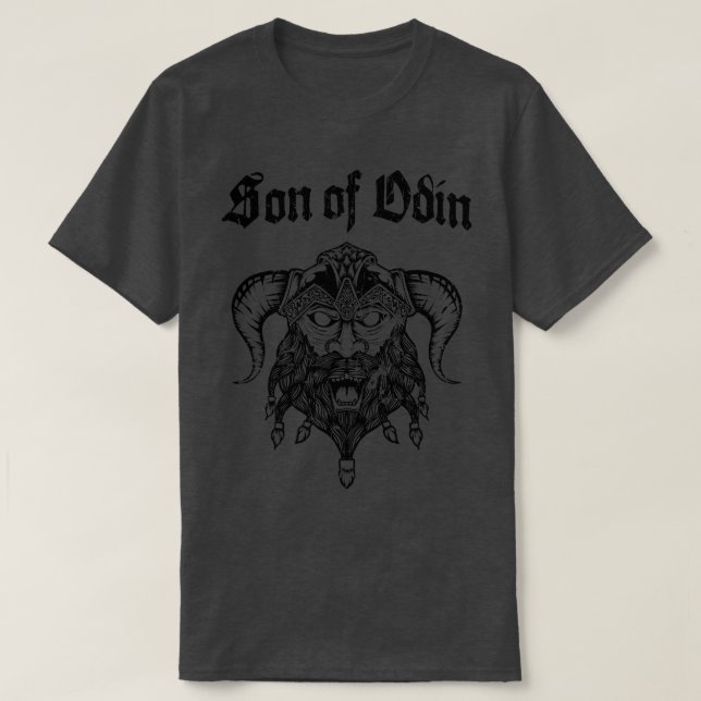 T-shirt Odins Son Viking Warrior Nordmann Bart (Design devant)