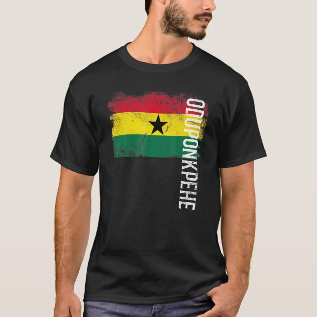 T-shirt Oduponkpehe Ghana Drapeau Pour Les Ghanéens Hommes (Devant)