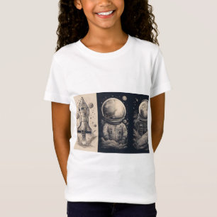 T-Shirt Odyssée cosmique : Tshart des silhouettes célestes