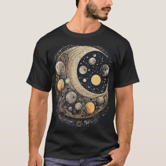 T-shirt Odyssée Lune : Art lunaire Abstrait