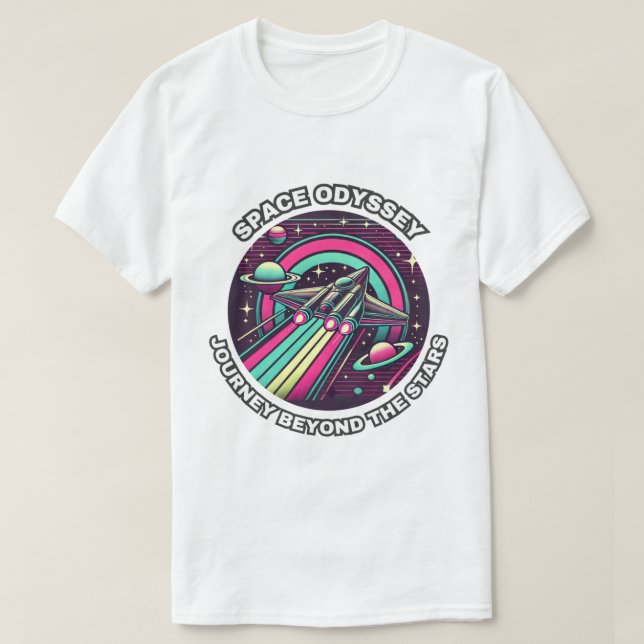 T-shirt Odyssée spatiale : Voyage au-delà des étoiles Odys (Design devant)