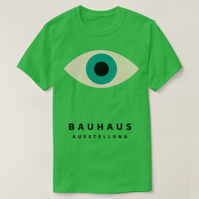 T-shirt Oeil Bauhaus en Turquoise (Design devant)