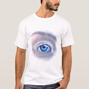 T-shirt Oeil bleu vif