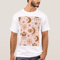 Oeil céleste, lune, motif du soleil.