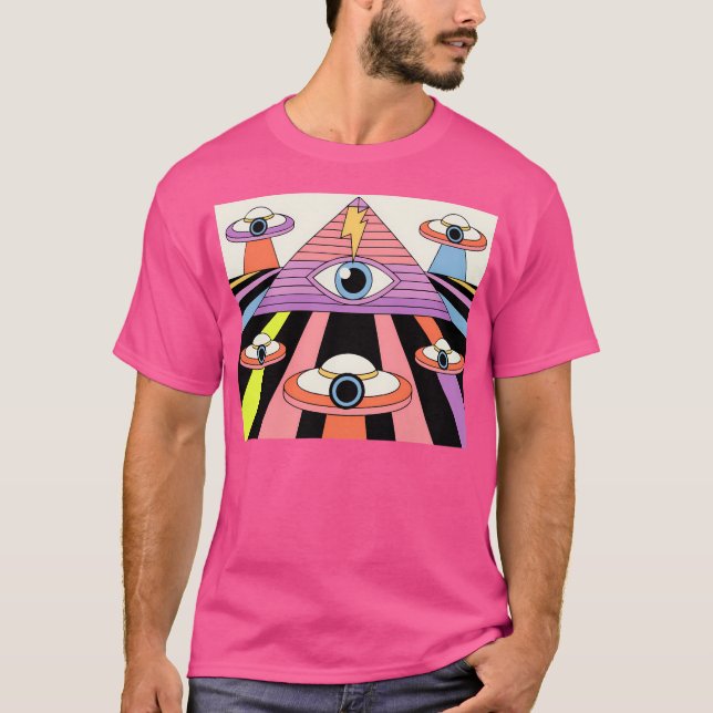 T-shirt OEil cosmique Oufo Watchers (Devant)