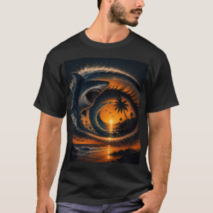 T-shirt Œil de la Vague – Optique Surrealiste de Coucher d