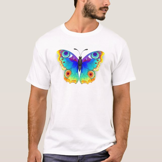 T-shirt Oeil de paon arc-en-ciel (Devant)