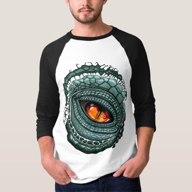 T-shirt Œil de prédateur reptile primal (Devant)