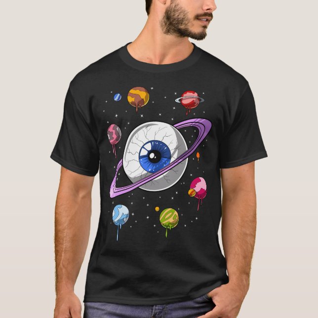 T-shirt Œil d'espace psychédélique (Devant)