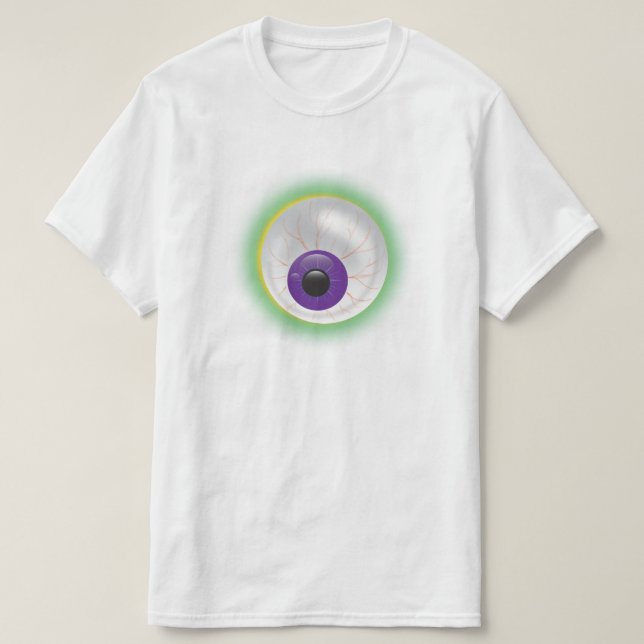 T-shirt Oeil d'Halloween Zombie éffrayant (Design devant)